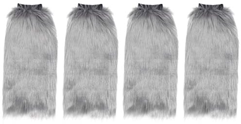 TOYANDONA 2st Festival-beinwärmer Pelzstiefelmanschetten Pelzig Lange Stiefelsocken Stiefelmanschettenabdeckungen Pelzschuhe Decken Fell-beinwärmer Knöchelwärmer Lederhosen Mädchen Fräulein