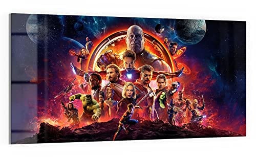 DEQORI Glasbild Acrylglas | Motiv Avengers Infinity War | horizontal einteilig 100x50 cm | schöne Dekoration | Wandbild für Wohnzimmer, Schlafzimmer, Flur & Küche | moderne Wanddeko