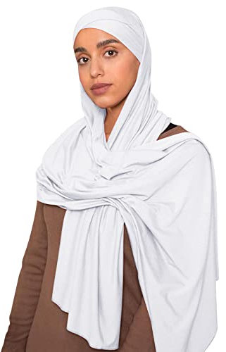 Damen Hijab einfarbig Jersey Muslim Hijab weiche Baumwolle Stretch Kopftuch
