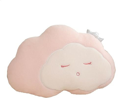 Herfair Wolken-Kissen,Wolkenförmige Plüsch Kuscheltier Flauschige Plüschtier Kind,Dekoration des Hauses, für Sofa im Wohnzimmer (Rosa,80cm)
