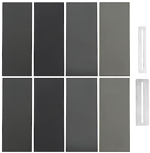 SG Store Guitar Fret Polishing Kit with 10pcs Matte Paper Sheets, 2pcs Stainless Steel Fret Guards, 4 Different Grit Sandpapers (320, 600, 1200, 2000) for Metal Instruments