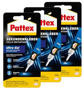 Pattex Sekundenkleber Ultra Gel (3er Pack (3x 10g))