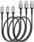 Short iPhone Charging Cable[0.5m, 3Pack], 50cm Nylon iPhone Charging Cable USB Lightning Fast Charging Lead USB A to Lightning Cord for Apple iPhone 14 13 12 11 Pro Max Xs Xr X 8 7 6 Plus SE iPad