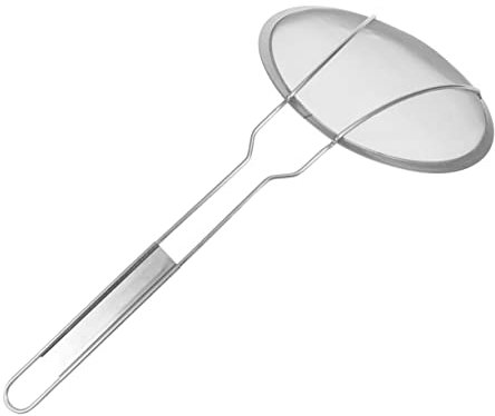 HOMSFOU Sopra Il Colino Del Lavandino Filtro Per Lavello Cunei Con Manico a Martello Schiumarola Per Zuppe Filtro Domestico Setaccio Colino in Acciaio Inox Filtro Lavello Spaghetto Mestolo