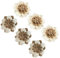 Amosfun 6 Piezas Accesorios De Bricolaje Adornos De Boda De Flores DIY Plato Clave Almacenamiento De Juguetes De Baño Flor De Boda Hecha a Mano Decoración Rosa Traje Natural Yute Arpillera
