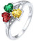 Supcare Silber Schmuck Damen Silber Ring Damen 925 Verlobungsring Eheringe mit Geburtsstein Ring Gravur Namenring Fingerring Promise Ring Eternity Ringe Vorsteckring Modeschmuck für Verlobung