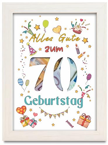 70. Geburtstag Geldgeschenk, Geschenke zum 70 Geburtstag Frau Mann, Geldgeschenke Alles Gute zum 70 Geburtstag, Coole Geschenkideen zum 70. Geburtstag für Freunde Familie Kollege Liebhaber