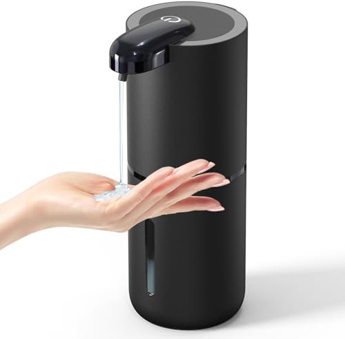 Seifenspender Automatisch mit 4 Stufen einstellbar,wandbefestigung 380ML Elektrischer Seifenspender mit USB Wiederaufladbar,IPX5 Wasserdicht für Bad Toilette Küche Büro Krankenhaus Hotel