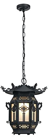 Modern Pendelleuchte Wasserdichte Pendelleuchte for den Außenbereich, Vintage-Aluminium-Kronleuchter, kreative Hängeleuchte, Retro-Deckenleuchte for Innenhof, Korridor, Garten, Traubenrahmen, Pavillon