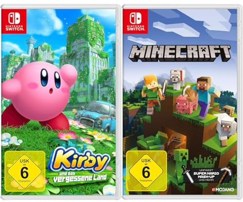 Nintendo Kirby und das vergessene Land - [Nintendo Switch] & Minecraft - [Nintendo Switch]