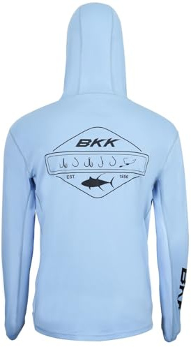 BKK Long Sleeve Performance Shirt Legacy Light Blue - Angelshirt, Größe:L