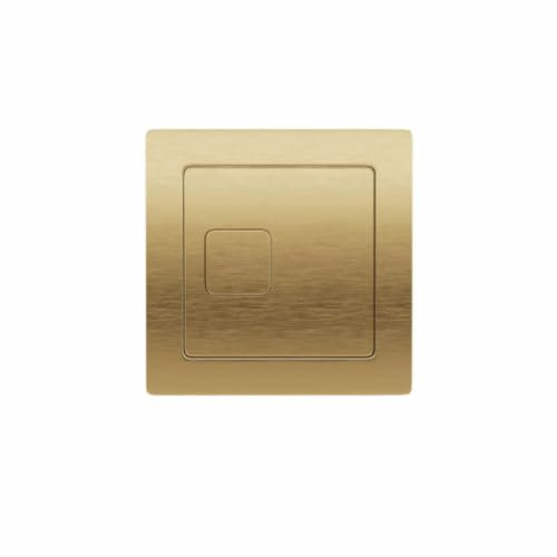 Brushed Brass Cistern Button | Brushed Brass | Cistern Button | Toilet Button | Flush Button | Square | for Use with Cable Operated Cisterns | Apres | Rhodos |