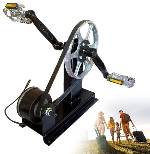 HENGCMM 100W Pedal-Generator, tragbarer Fitness-Generator, Fußbetriebene Stromerzeugung, Fahrrad Stromgenerator, Fitness-Motor-Generator, leicht zu tragen, ohne Platz zu beanspruchen,2