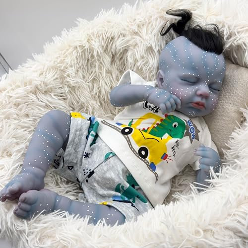 RXDOLL - Bambola neonata per bambina Avatar Loulou da 20 pollici con corpo pieno in silicone di vinile rinato, che sembrano reali anatomicamente corrette, bambola realistica bagnabile