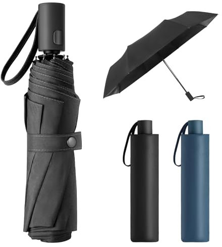 Taonganui Sturmfest Automatik Mini Taschenschirm Mit Drucktaste - Kleiner Regenschirm für Kinder, Schulranzen, UV Schutz, Ultraleicht - für Herren & Damen