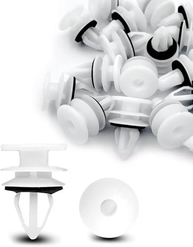 IPNSDON Rivets En Plastique pour Voiture-50Pcs, Voitures Panneaux de Portes,Clips de Fixation Universels En Nylon, Kit de Clips de Renforcement de Carrosserie de Panneau de Porte de Voiture