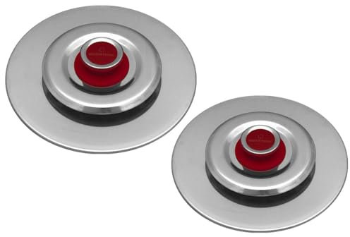 Kit 2 Coperchi Magici Antiodore Ventur Magic Ø27, Ø31 cm Cooker in Acciaio Inox Pomello Rosso