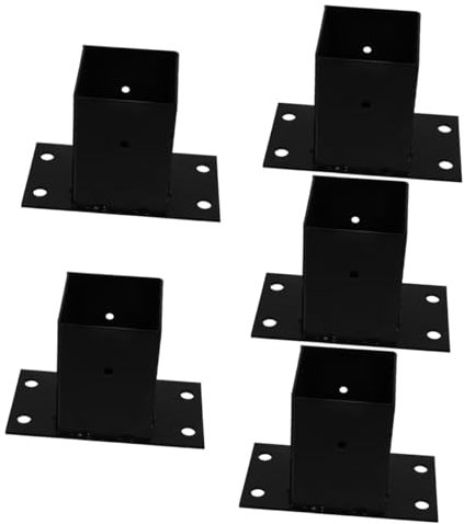 OSALADI 5pcs Gazebo Bracket Wooden Mailbox Post Deck Post Cover Mailbox Post Base Protector Deck Railing Base Deck Post Base Railing Post Cover Heavy Duty Leveling Feet Post Protector