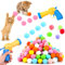 DAWRIS 2 Stück Katzenspielzeug Ball Pistole mit 100 Stück Katzenfilzbälle Weiche Katze Bälle Kätzchen Pom poms Ball Interaktives Katzenspielzeug Interaktivesspielzeug für Katzen Training Katzen Ball