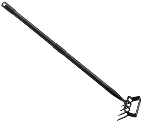 UKCOCO Houe de Jardin à Manche Creux Durci Outil de Désherbage Houe Extensible de 1 2 M
