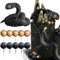 Fantasy Snake Cake Decoration Wizard Cake Topper Black Gold Balls Cake for Birthday Fantasy Fan Party Supplies