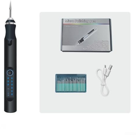 Innovatives tragbares Gravierwerkzeug mit einstellbaren Drehzahlen für maßgeschneiderte kreative Aufgaben (Schwarz)