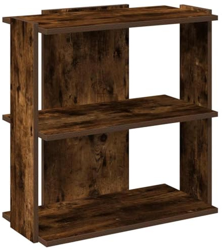 vidaXL Bücherregal 3 Böden Räuchereiche 60x30x60 cm Holzwerkstoff