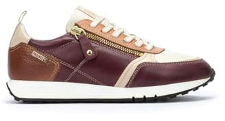 Pikolinos Deportivos en Cuero Barcelona para Señora Color Acai