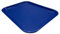 Fast Food Plastic Rectangular Serving Tray 18''x 14'' 46 x 36cm Polypropylene Cafe, Restaurant,Food Canteen Tray (Blue)