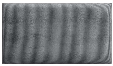 DHOME Set aus 1 gepolstertem Premium Cord Panel Selbstklebendes Pack für Wände Schallabsorbierend Stoßfest Ideal für Kopfteile Dekoration Zuhause und Schlafzimmer (Dunkelgrau, 60x40cm, x1)