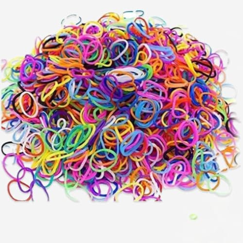 600+ Loom Bands Refill Pack with Hook Tool and Colorful S Clips Art Craft Refills for DIY Bracelet Making Refill Kit (Multi Color)