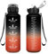 Gourde 1.5L, Bouteille d'eau Sport avec Paille, Bouteille Motivation avec Marqueur de Temps, Anti-Fuite & Réutilisable, Gourde Grande pour Fitness, Voyage, Course à Pied, Extérieur, Cyclisme