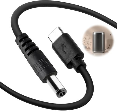 Toaluea USB zu DC Stromkabel 100W für Handy Laptop, 20V 3A Typ-C Stecker zu DC 5.5 x 2.5mm Stecker Ladekabel, USB-C PD Triggerkabel Ladekabel, Tablet PD-kompatible Ladegeräte, 1.2m Länge