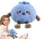 Giocattolo ripieni di mirtilli - bambola coccolosa ripieni, carico giocattolo di peluche che accompagna | Il giocattolo di peluche Blueberry Dukes viene fornito con un design a faccia rossa allegro pe