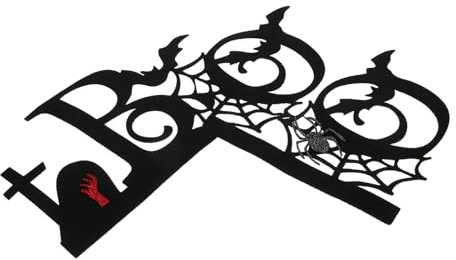 Garneck Adorno de Esquina para Puerta de Halloween Decoración de Marco con Telaraña y Brillo Accesorio Espeluznante para Interiores y Exteriores para Fiestas y Fotografía