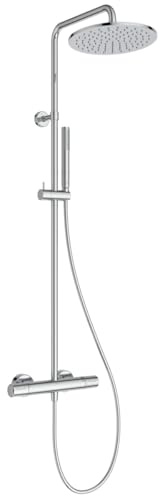 Ideal Standard Ceratherm T25 M Duschsystem, Wassersparende Brause (8 l/min bei 3 bar) mit Verbrühschutz und Thermostatfunktion – Chrom (315x505.5x1117 mm)