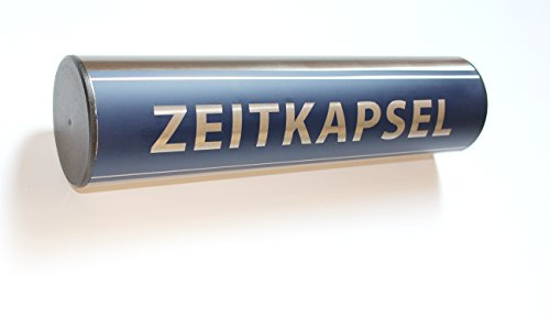 Bulktex Zeitkapsel by Ø100mm Höhe 350mm Grundsteinlegung Dokumentenrolle Hochzeit Geburtstag Geschenk Edelstahl V2A