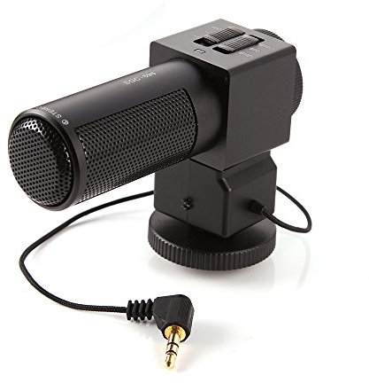 Fotga SGC-698 Photographie Interview Microphone Enregistrement stéréo Microphones MIC 3.5mm Sortie pour Appareil Photo Nikon Canon DSLR DV Camcorder