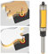 Winwill 1/4'' Shank Top & Bottom Bearing Flush Trim Router Bit for Woodworking