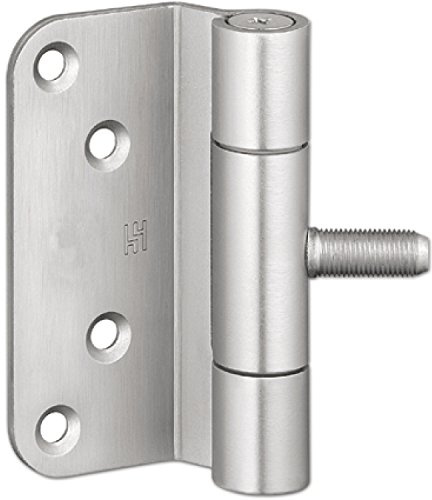 Türband VN 3749/M10 x 1, f. stumpfe Türen, Bandh. 95 mm, Stahl vernickelt matt