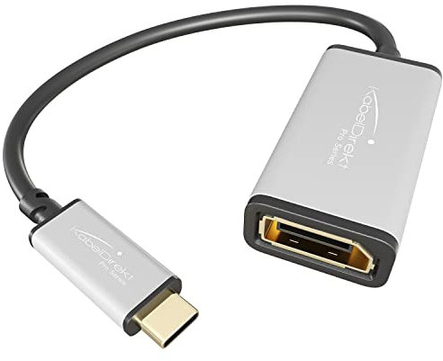 KabelDirekt – USB C auf DisplayPort DP Adapter – 0,15m (Auflösungen bis zu 4K/60Hz, USB C 3.1 und Thunderbolt 3, geeignet für MacBook Pro 2016/2017, MacBook 12“, Chromebook Pixel uvm.)