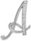 Tonsee Brosche 1PC Kristall 26 Englische Buchstaben Silber Brosche Paar Denkmal Schmuck Liebe Geschenke Schmuck Glitzersteine, Strasssteine, Brosche mit Initialen (A)
