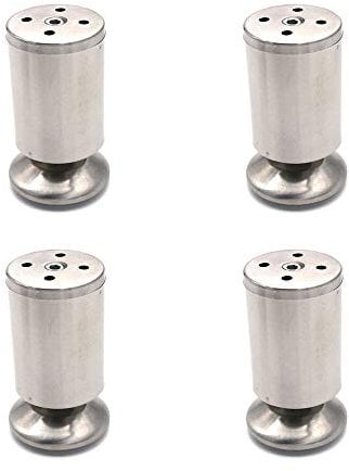 Set of 4 NUZAMAS Adjustable Furniture Legs, 50x100mm Stainless Steel Made, Cabinet Coffee Table TV Stand Legs, Furniture Sofa Support Foot, Bathroom Cabinet Support Legsv