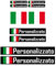 GamesMonkey® - Adesivi Personalizzati Moto Bici con Bandiera - 10 Pezzi - Vinile lucido HD Made in Italy