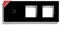 BSEED Marco panel de marco de vidrio para interruptor de luz y enchufe panel de vidrio de cristal panel de vidrio para interruptor de luz de pared y enchufe 1 Gang Negro 228 mm