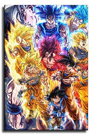 LOPIU Dragon Ball z Leinwand-Kunst-Poster und Wand-Kunstdruck, modernes Familienschlafzimmerdekor-Poster