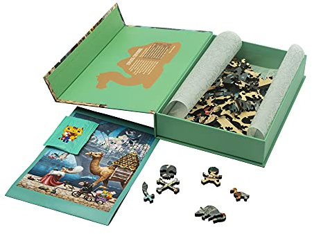 DAVICI Holzpuzzle für Erwachsene und Kinder Einzigartiges Puzzle für die ganze Familie | 60 Teile | Kollektion M - Schatzschiff