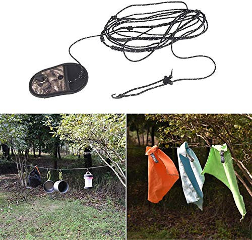 Mollytek Lanière de camping en plein air, sangle de rangement pour tente, corde à linge, décoration à suspendre, coupe-vent, cordon de suspension