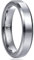 Cloyo Wolfram Ring Damen Verlobungsringe Silber Herrenring Eheringe Partnerringe 4mm Polieren Größe 65 (20.7)