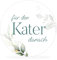 white&ivory, 50x runde Aufkleber, Sticker für den Kater danach | stilvolles Design: eukalyptus, türkis | 4cm Durchmesser | selbstklebend | Gastgeschenke für Hochzeit Taufe Geburtstag